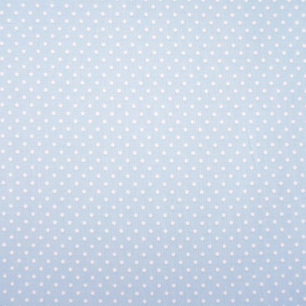 Baumwollstoff, kleine Punkte, 2mm, Judith, zart Hellblau