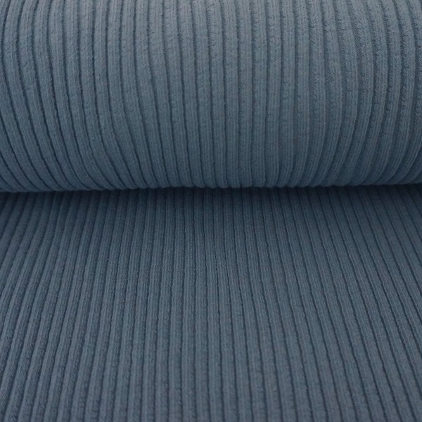 Grobstrickbündchen Heiko, Mittelblau, Uni, Meterware