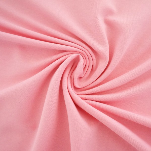 French Terry, Uni, Rosa, Meterware