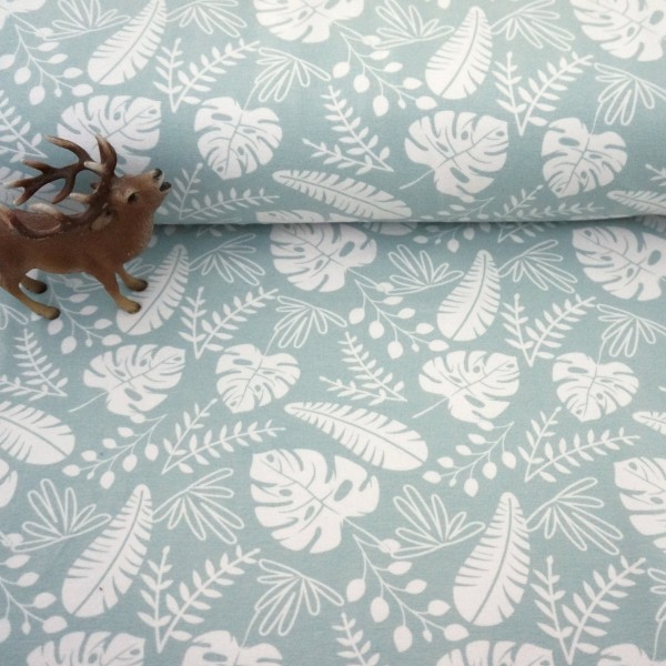 Jersey, Blätter, Farne, Hellmint, Meterware