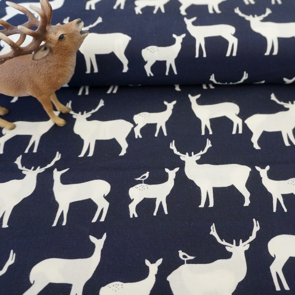 Rest, Popeline, Elk Grove, Dusk, Dunkelblau, Rotwild