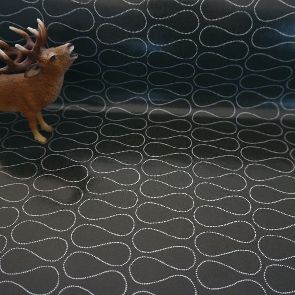 Wachstuch Oilcloth, Omnia, Black