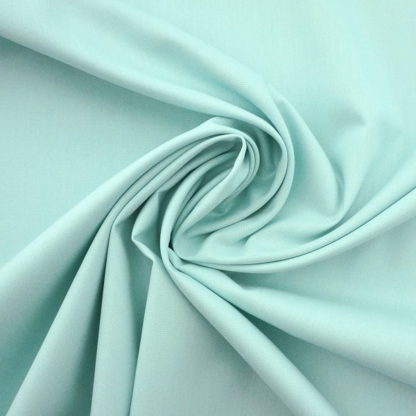 Baumwollstoff, Popeline, Uni, Hellmint, Meterware