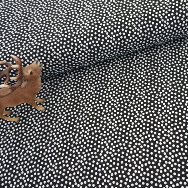 Jersey, Joris, Kleckse, Punkte, Schwarz, swafing, Meterware