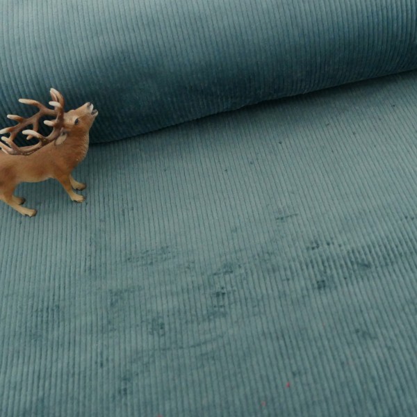 Cordjersey, Cord elastisch, Uni, Emerald, Mintgrün, Meterware