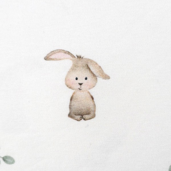 Jersey kleine Hasen, Off-White, Creme, Meterware
