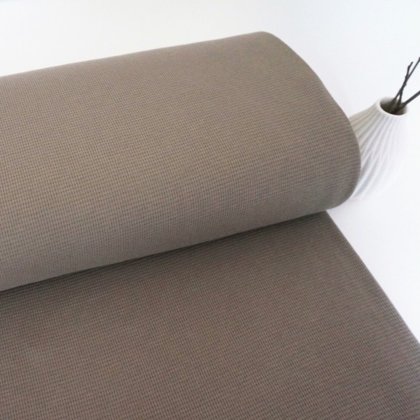 Waffelstrick, Waffeljersey, Uni, Taupe, Meterware