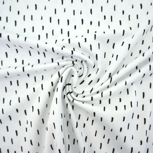 Jersey Striche, Weiß, Meterware