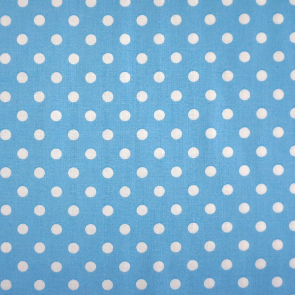 Baumwollstoff, Polka Dots, Punkte, 7mm, Judith, Hellblau, swafing