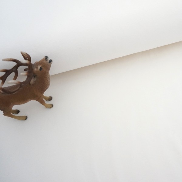 Baumwollstoff, Popelin, Uni, Naturweiß, Meterware