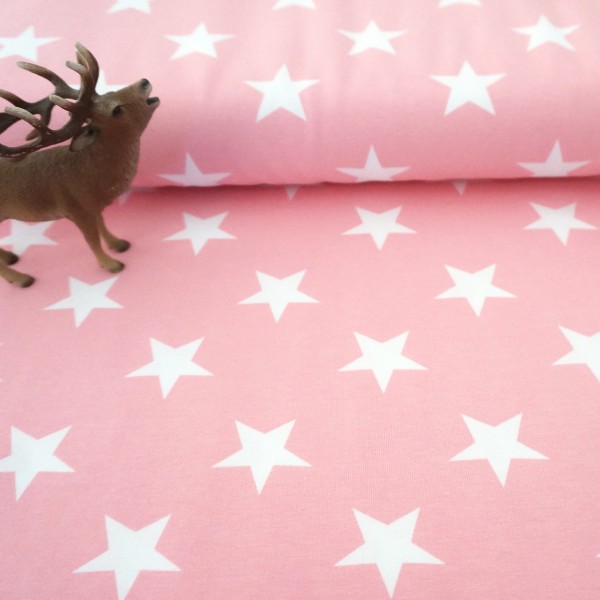 Jersey, Verena, Big Stars, Rosa/Weiß, Meterware