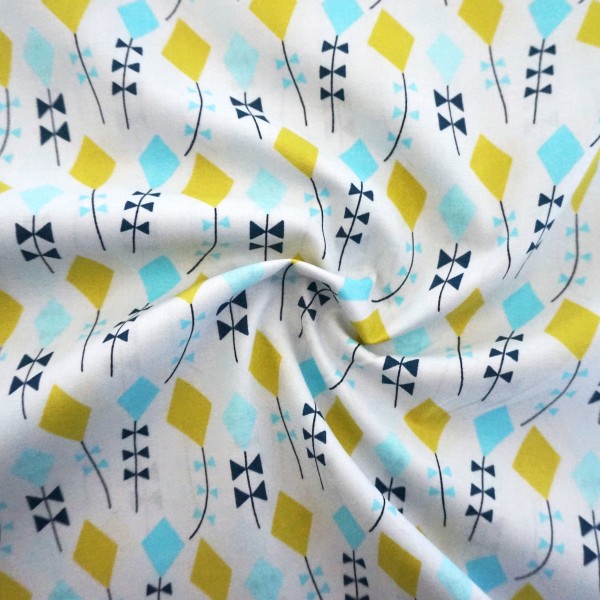 Baumwollstoff, Patchwork, Cloud 9, Spring Walk, Little Kites, Meterware