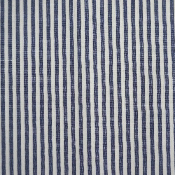 Baumwollstoff, Caravelle, Streifen, 3 mm, Blau, Meterware