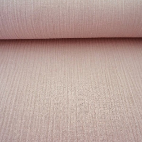 Musselin, Double Gauze, Uni, Altrosa hell, Meterware