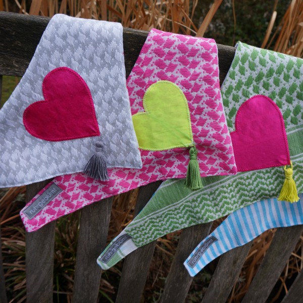 Hundehalstuch Unikat "Ibiza" Pink-Gelb