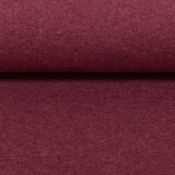 Bündchen, Heike, Uni, Bordeaux, meliert, Meterware