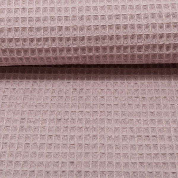 Waffelpique, Nelson, Uni, Altrosa (hell), Meterware