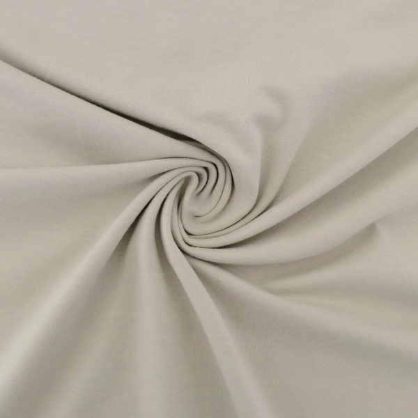 Jersey Uni, Beige, hell, Meterware
