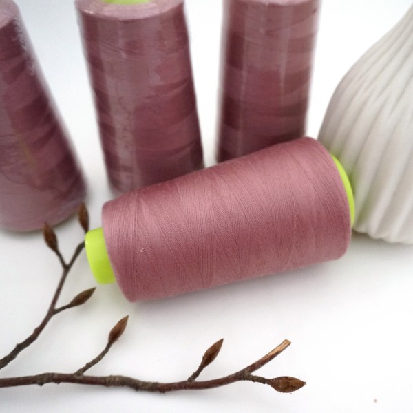 Overlock-Garn, 4 Konen, Altrosa, Paket, 4 x 3000 Yards