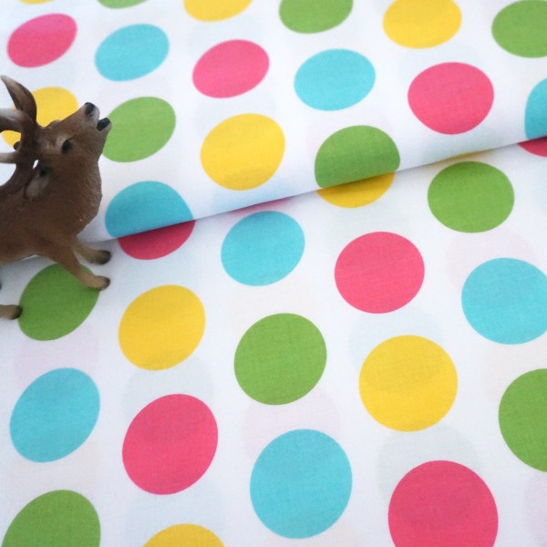 REST, Baumwollstoff, Patchwork, Cotton Dots, Pastell