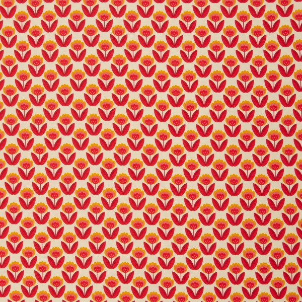 Jersey, Retroblume, Creme, swafing, Meterware