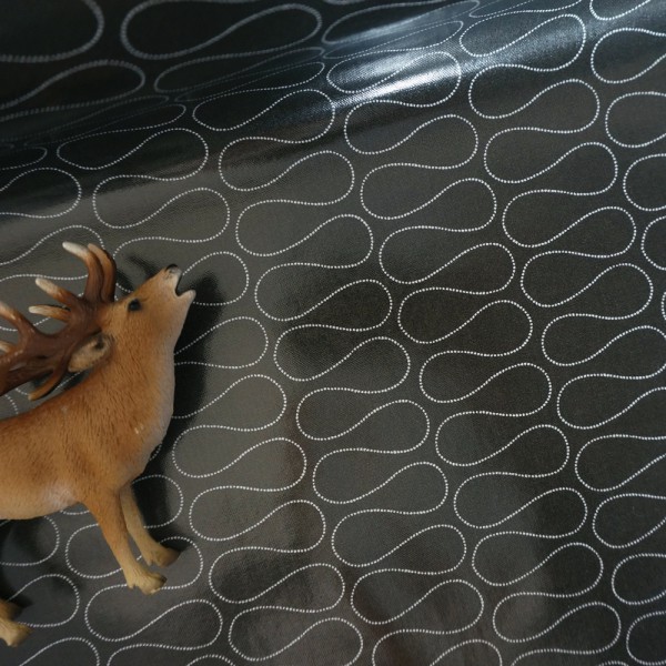 Wachstuch Oilcloth, Omnia, Black