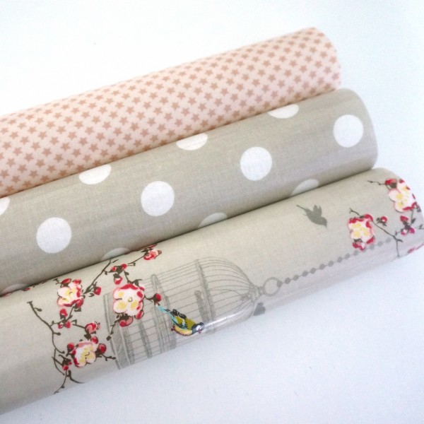 Restepaket Wachstuch, Birdcage Toffee, Dots, Stars Rosé