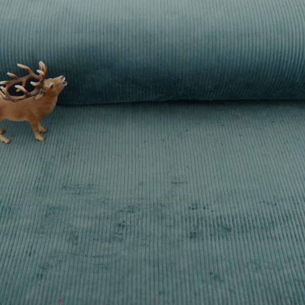 Cordjersey, Cord elastisch, Uni, Emerald, Mintgrün, Meterware