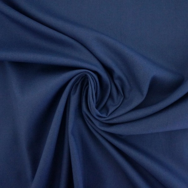 Baumwollstoff Uni Blau "Heide", Meterware