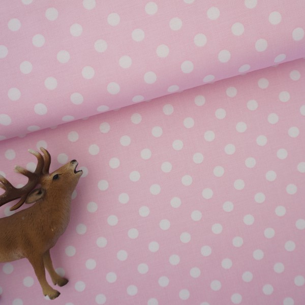 Baumwollstoff, Polka Dots, Punkte, 7mm, Judith, Hellrosé, swafing