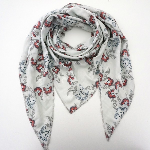 Dreieckstuch XL, Musselin, Dolden, 100% Baumwolle, Damentuch