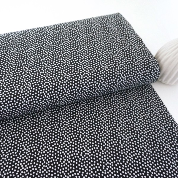 Jersey, Joris, Kleckse, Punkte, Schwarz, swafing, Meterware