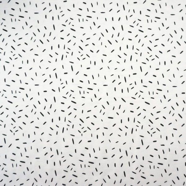 Jersey, Konfetti, Off-White, Meterware