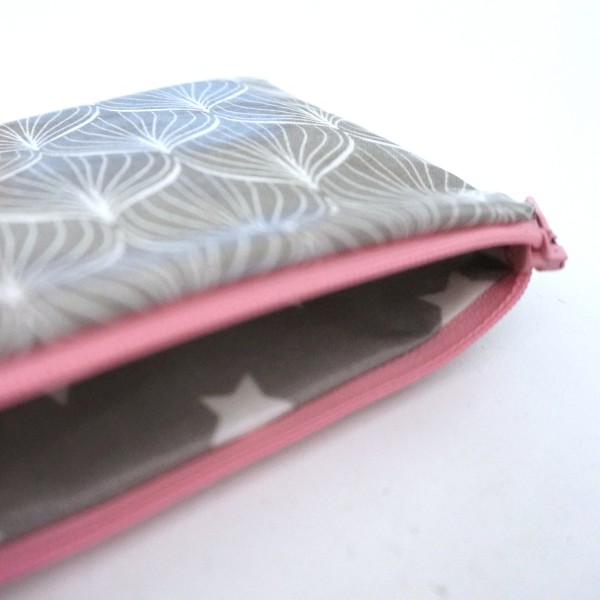 Minitasche, Organizer, Alli, Lotusblüte, Grau, gefüttert