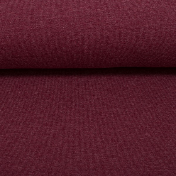 Jersey, Vanessa, Bordeaux meliert, Meterware