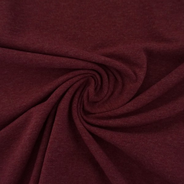 Jersey, Vanessa, Bordeaux meliert, Meterware