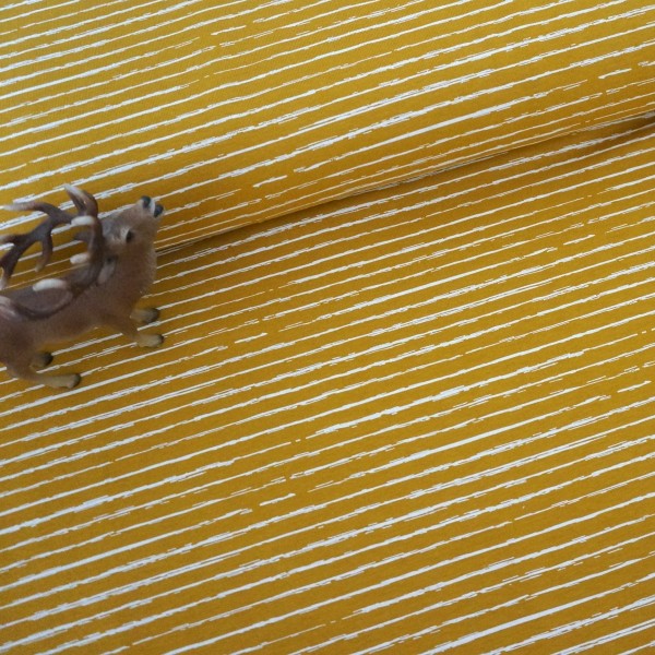 Jersey, Linien, Streifen, Senfgelb, Meterware