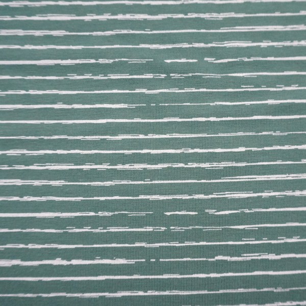 Jersey, Linien, Altgrün, Meterware