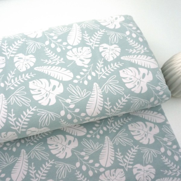 Jersey, Blätter, Farne, Hellmint, Meterware