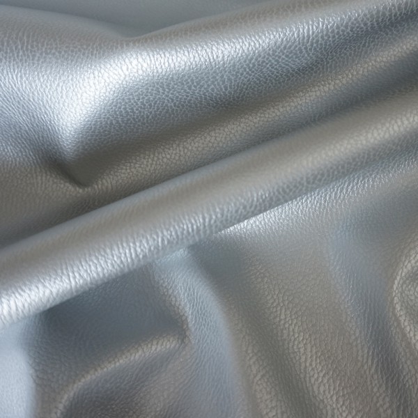 Kunstleder, Silber, Lederimitat, Uni