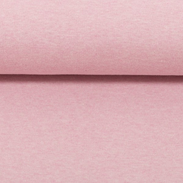 Bündchen, Heike, Uni, Rosa, meliert, Meterware