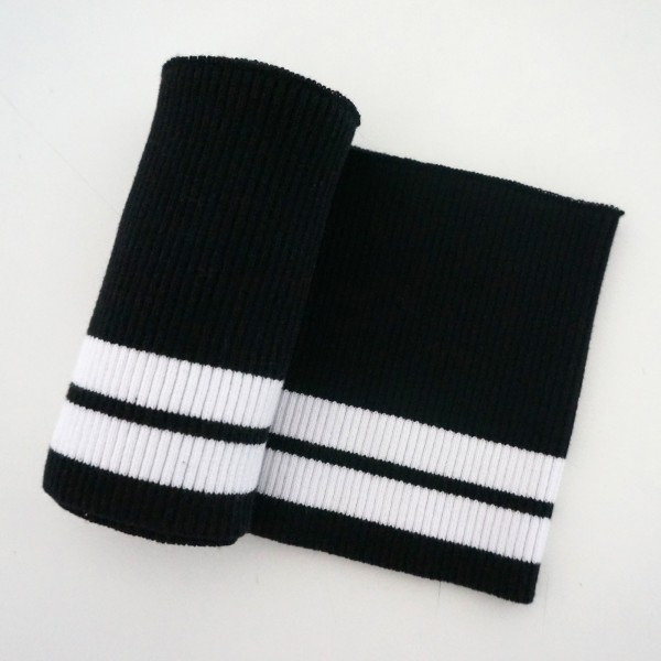 Bündchen, 'Clyde', Rot, Schwarz oder Blau, Fertigbündchen